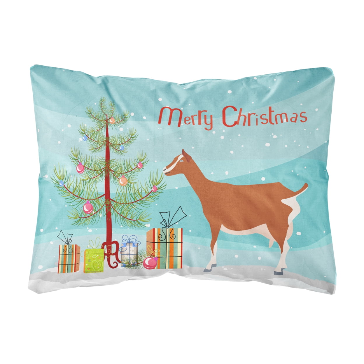 Toggenburger Goat Christmas Canvas Fabric Decorative Pillow