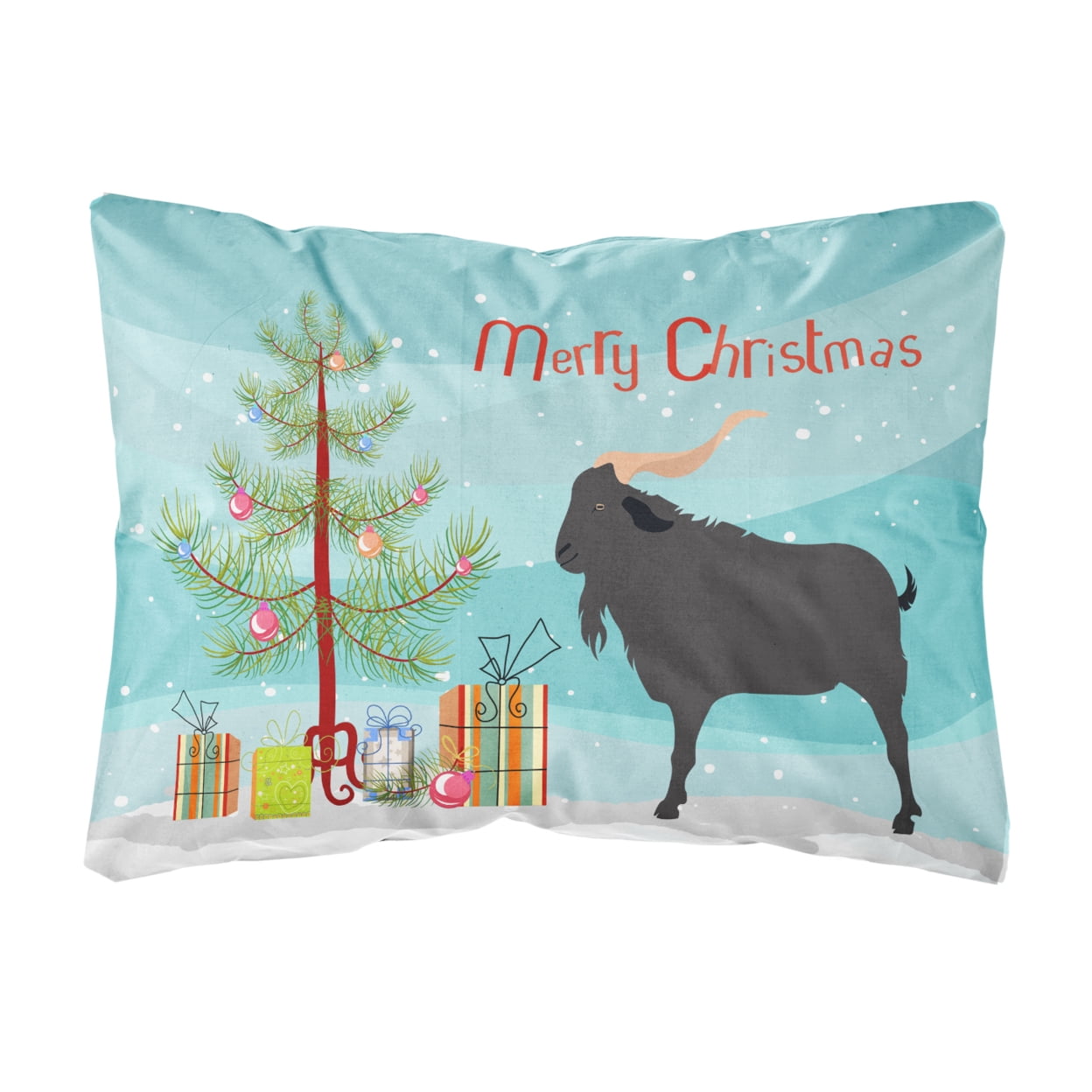 Verata Goat Christmas Canvas Fabric Decorative Pillow