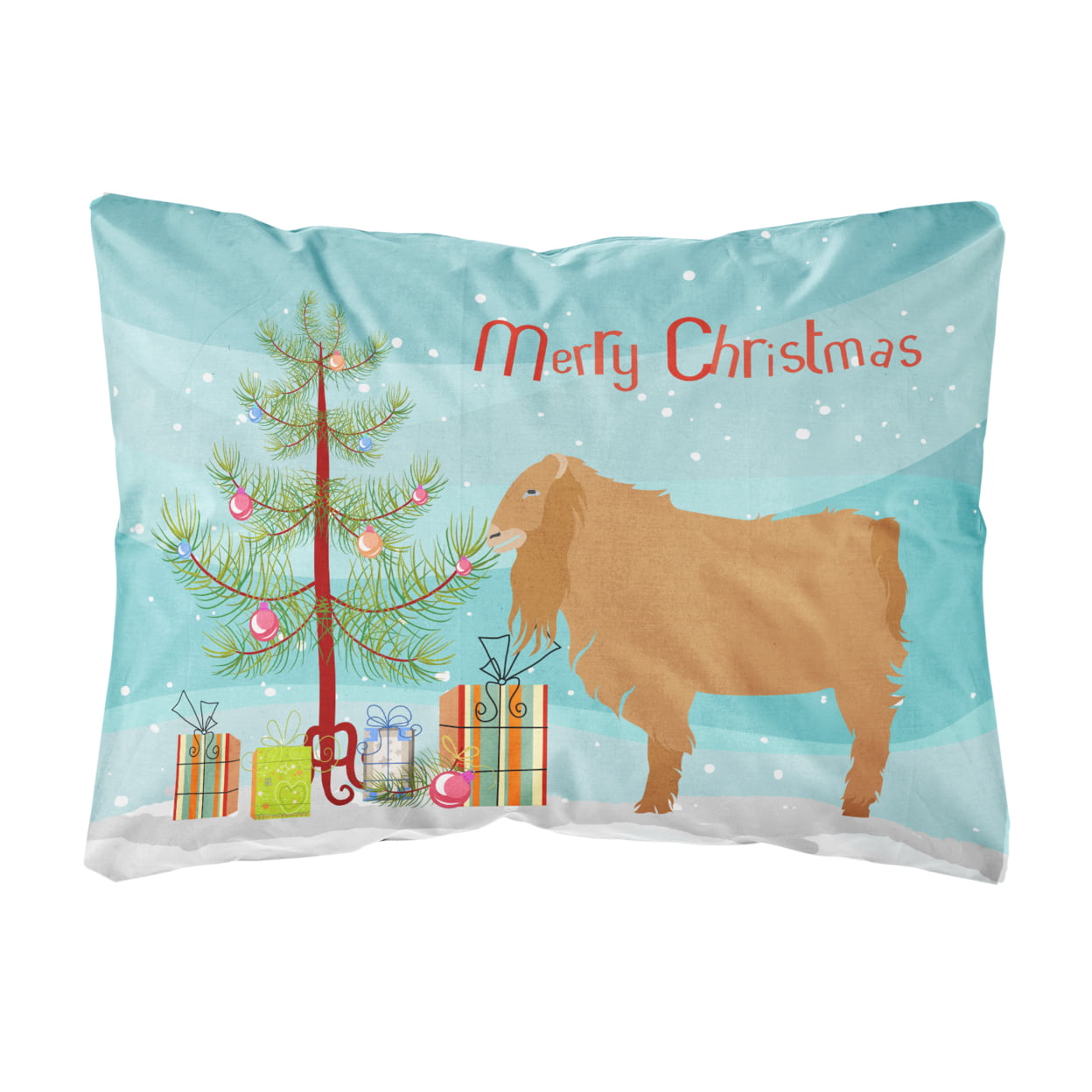 American Lamancha Goat Christmas Canvas Fabric Decorative Pillow