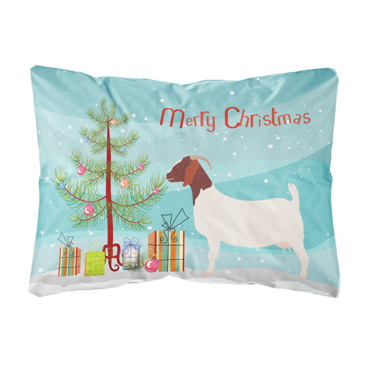 Boer Goat Christmas Canvas Fabric Decorative Pillow