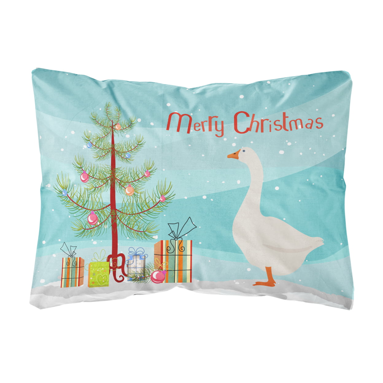 Embden Goose Christmas Canvas Fabric Decorative Pillow