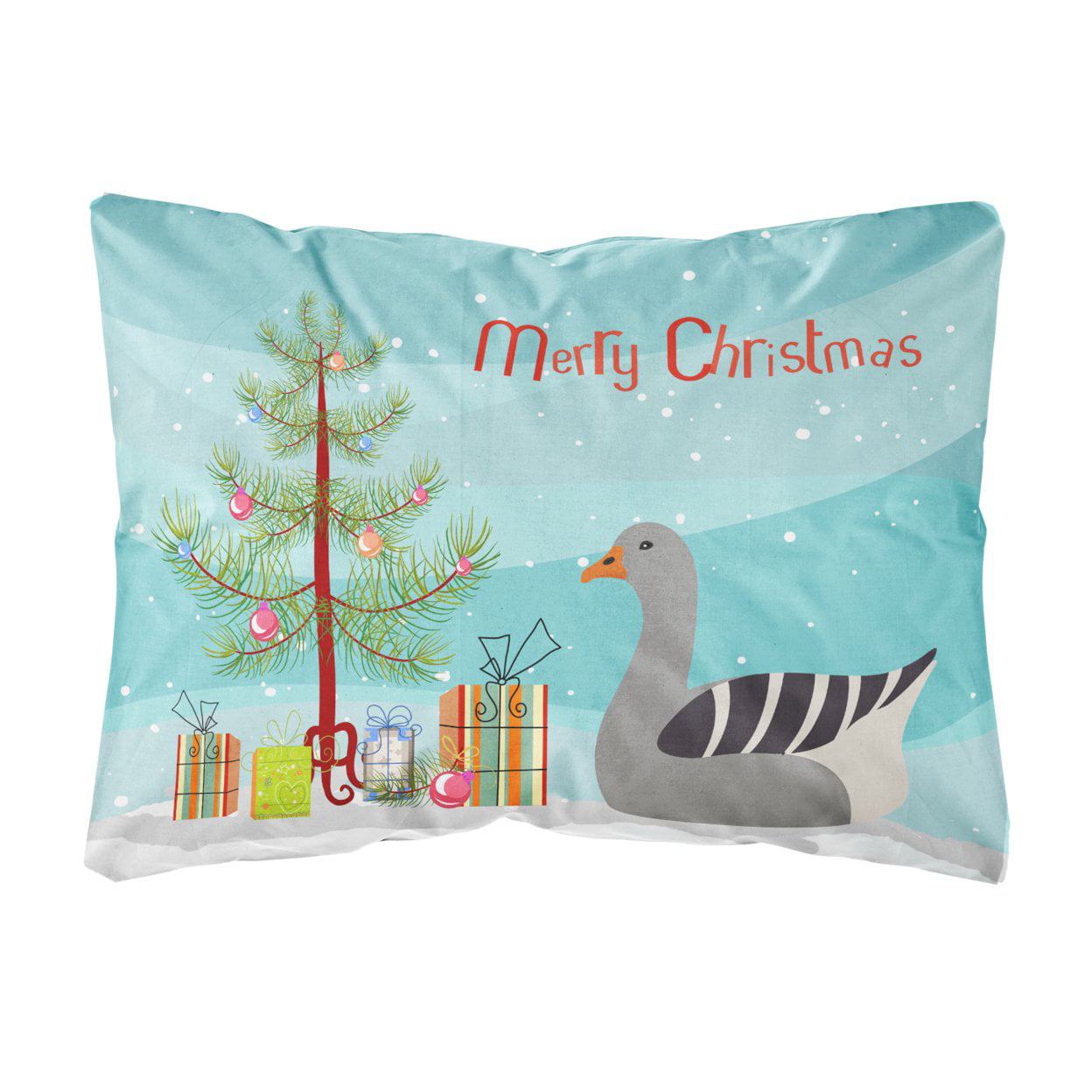 Pilgrim Goose Christmas Canvas Fabric Decorative Pillow