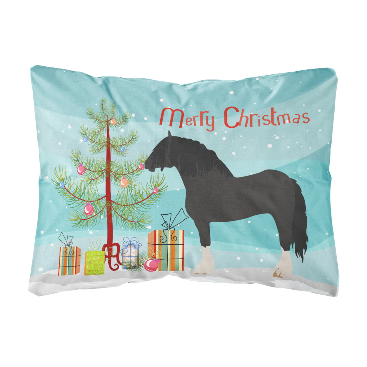 Pomeranian Rogener Goose Christmas Canvas Fabric Decorative Pillow