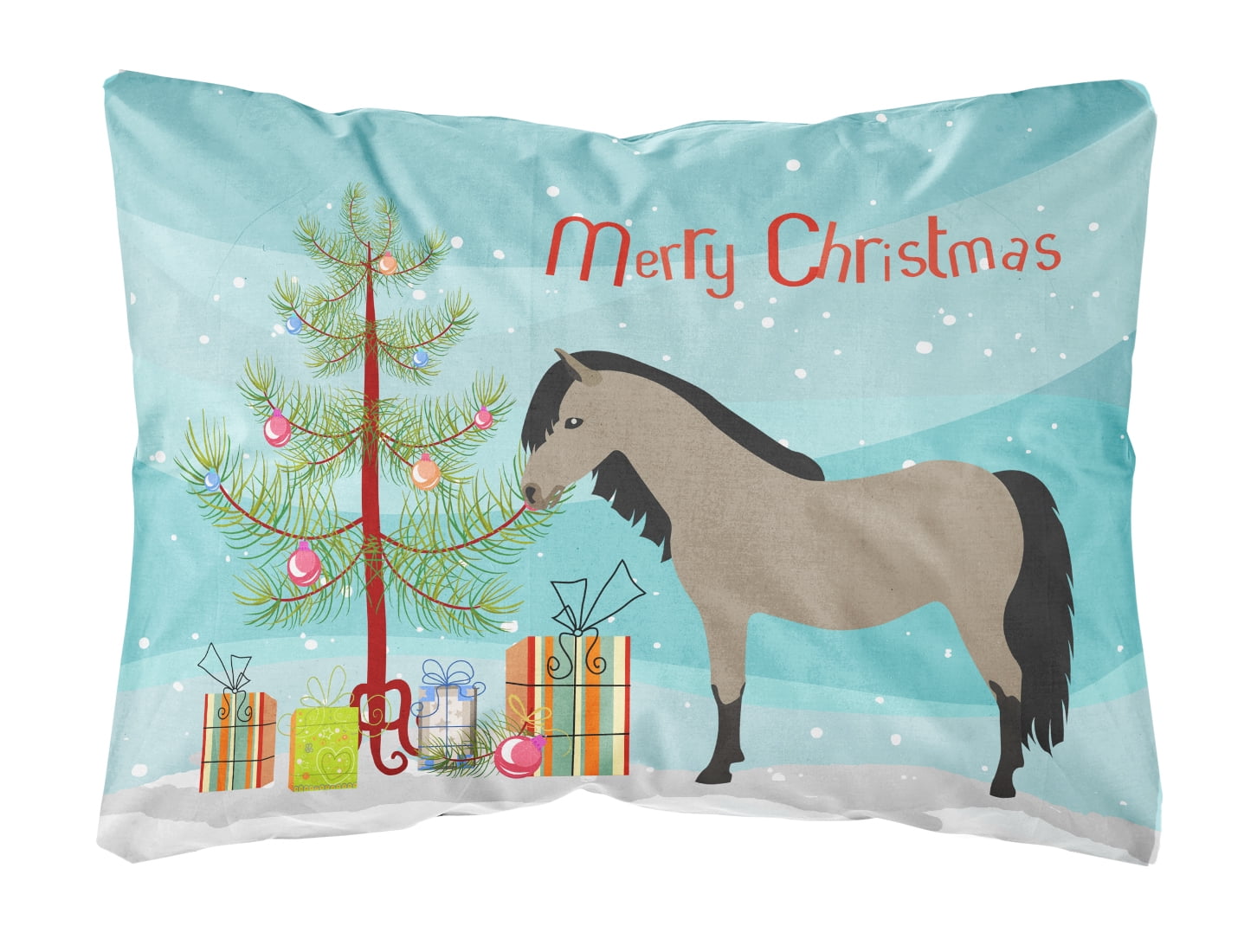 Welsh Pony Horse Christmas Canvas Fabric Decorative Pillow