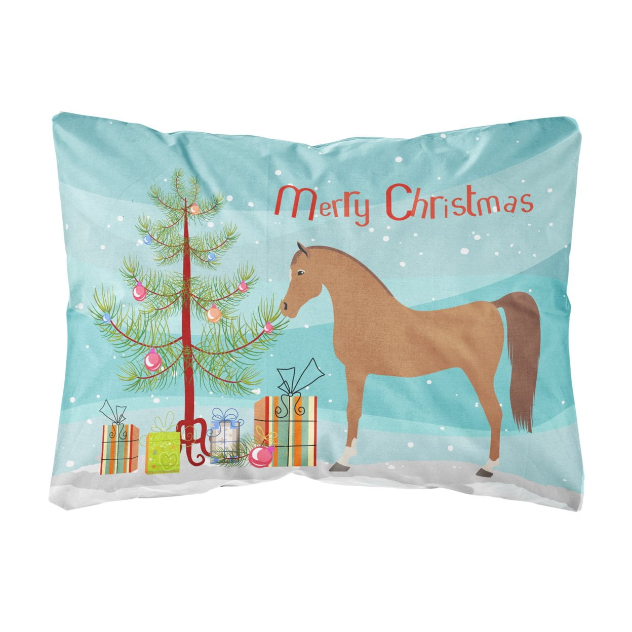 Arabian Horse Christmas Canvas Fabric Decorative Pillow