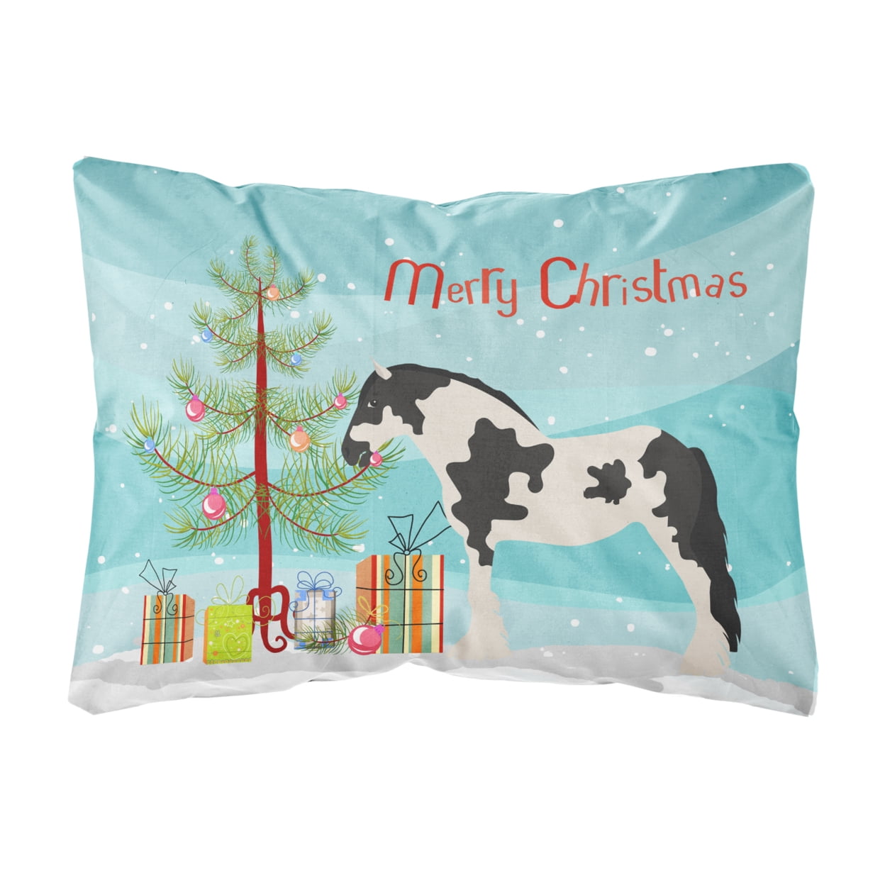 Cyldesdale Horse Christmas Canvas Fabric Decorative Pillow