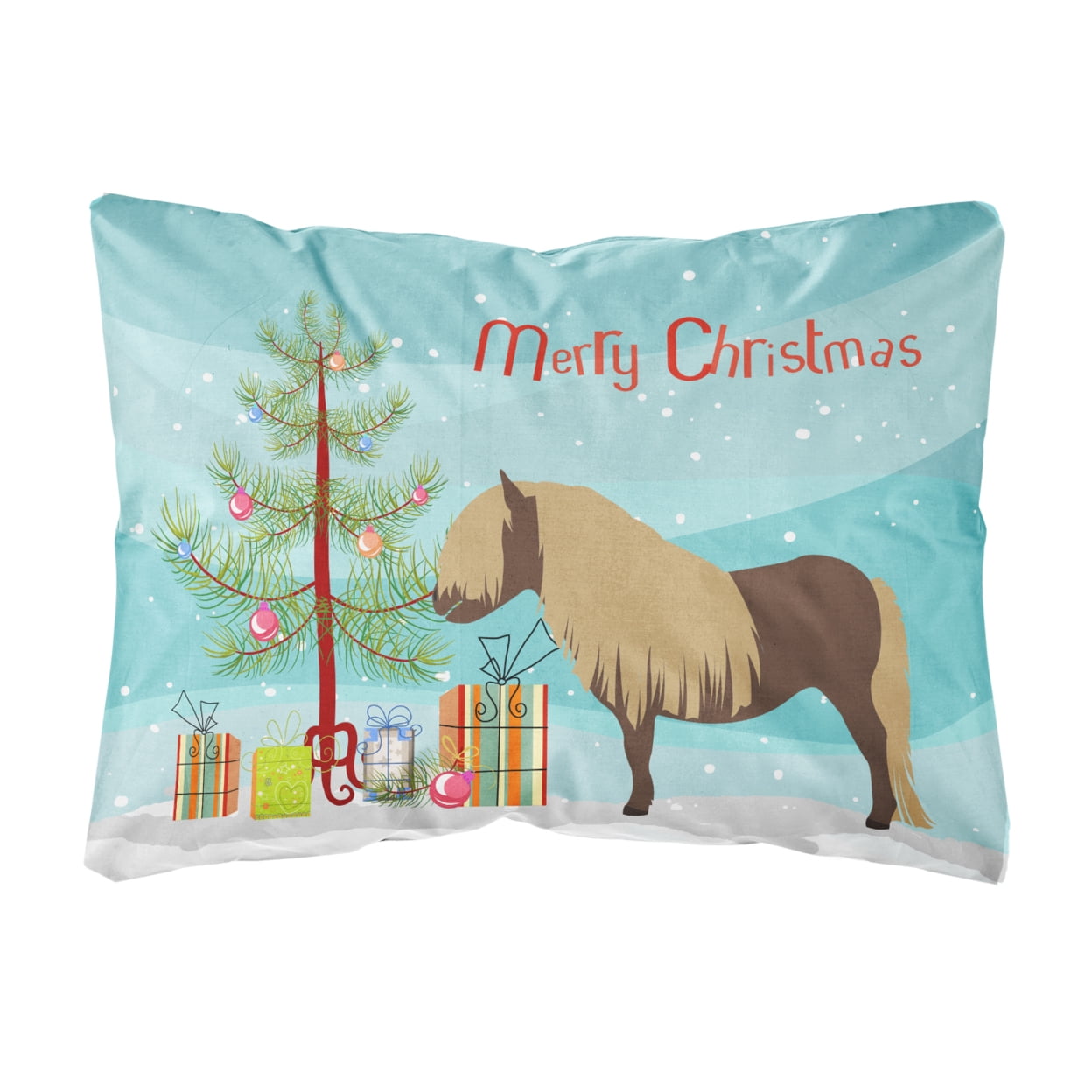 Shetland Pony Horse Christmas Canvas Fabric Decorative Pillow