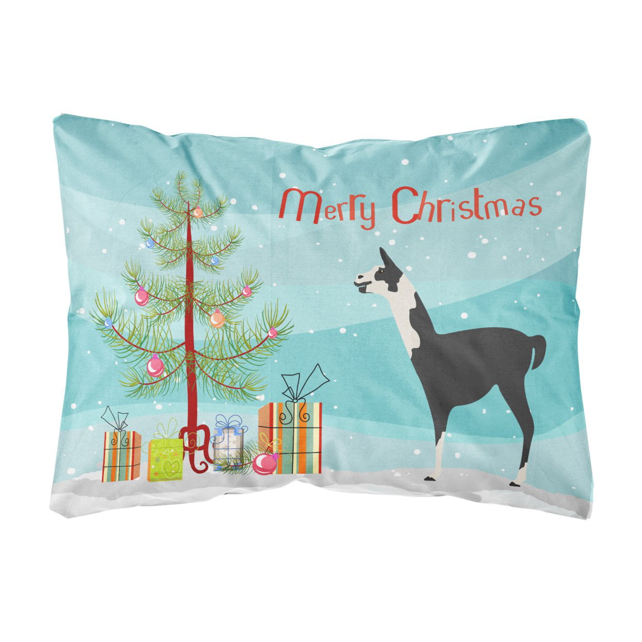 Llama Q Ara Christmas Canvas Fabric Decorative Pillow