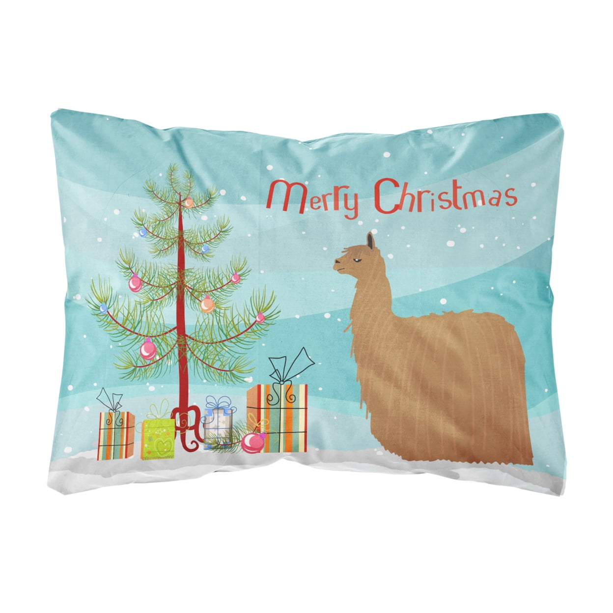 Alpaca Suri Christmas Canvas Fabric Decorative Pillow