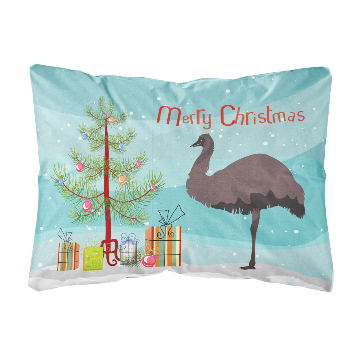 Emu Christmas Canvas Fabric Decorative Pillow