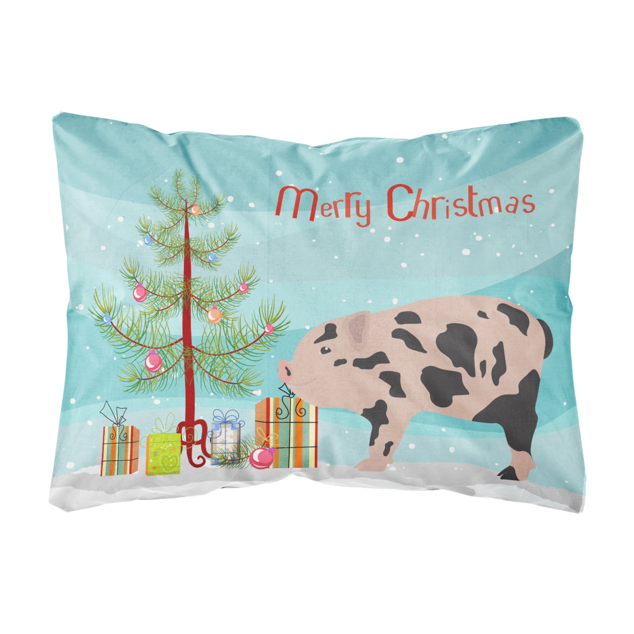 Mini Miniature Pig Christmas Canvas Fabric Decorative Pillow