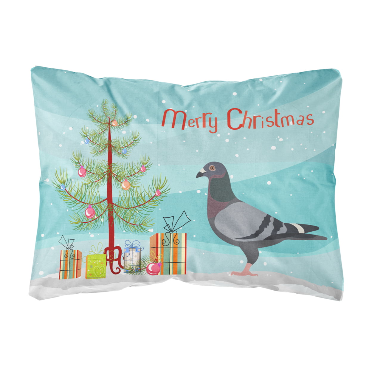 Racing Pigeon Christmas Canvas Fabric Decorative Pillow