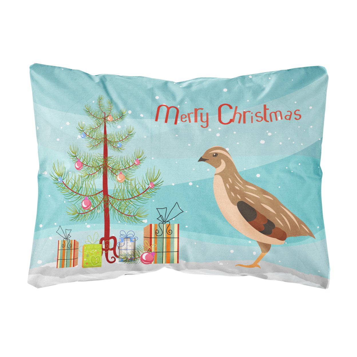 Golden Phoenix Quail Christmas Canvas Fabric Decorative Pillow