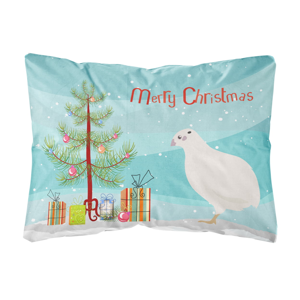 Texas Quail Christmas Canvas Fabric Decorative Pillow