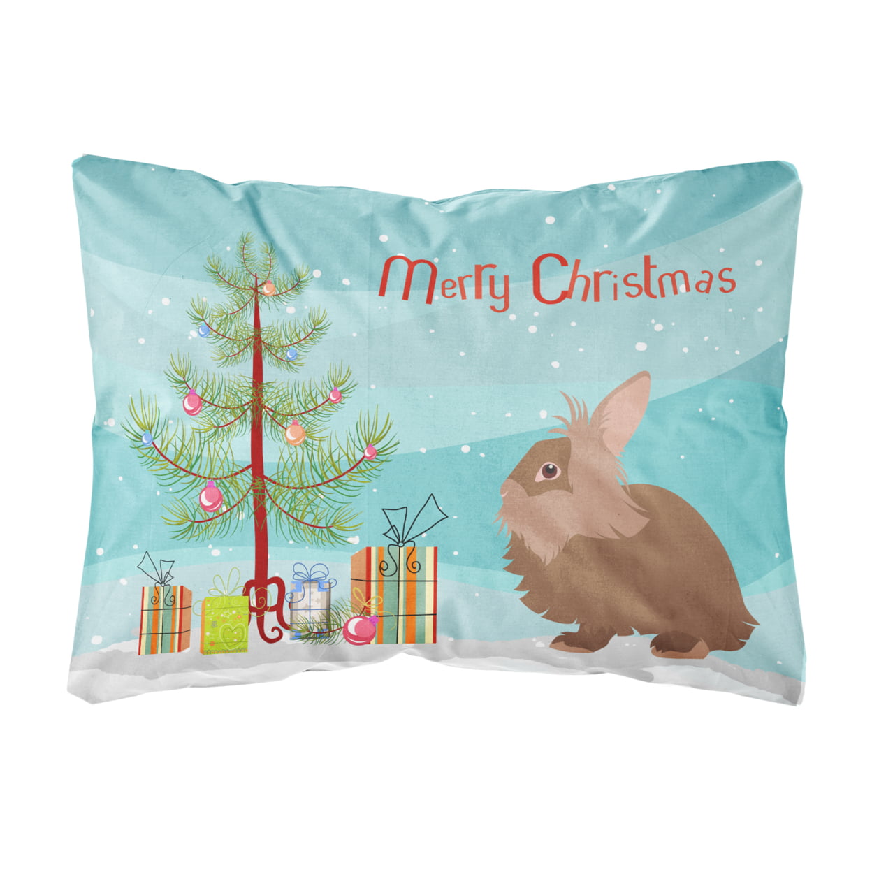 Lionhead Rabbit Christmas Canvas Fabric Decorative Pillow
