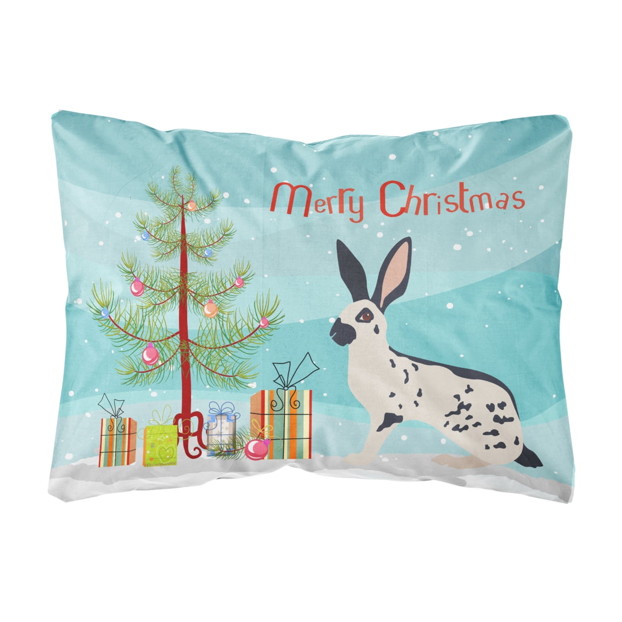English Spot Rabbit Christmas Canvas Fabric Decorative Pillow
