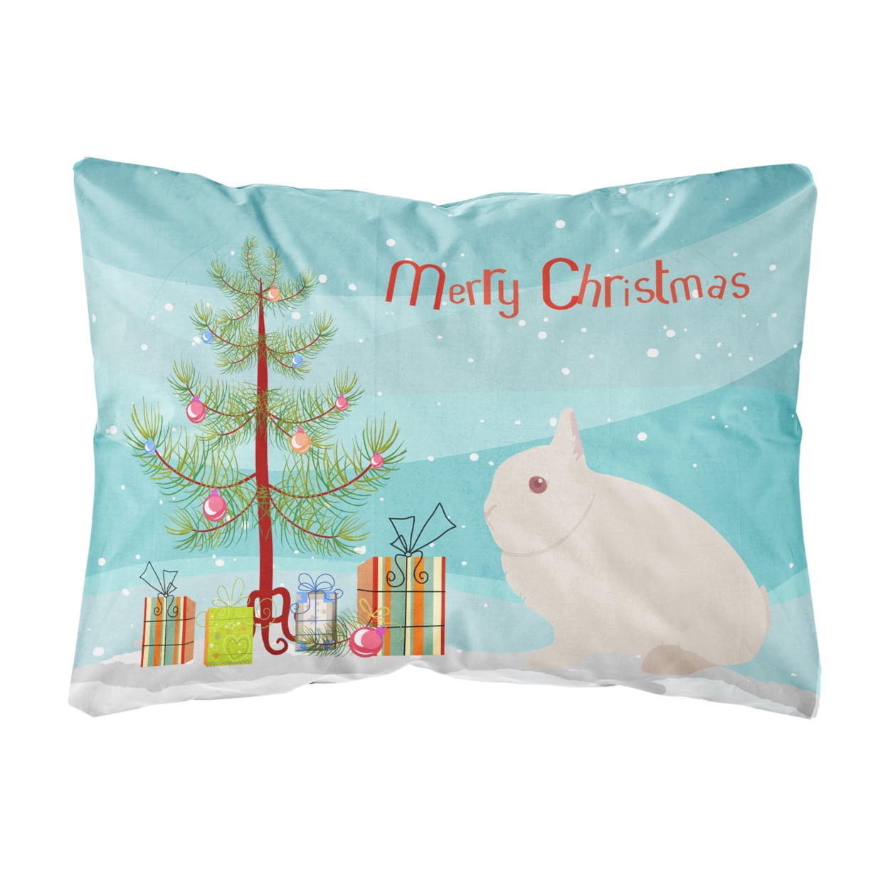 Hermelin Rabbit Christmas Canvas Fabric Decorative Pillow