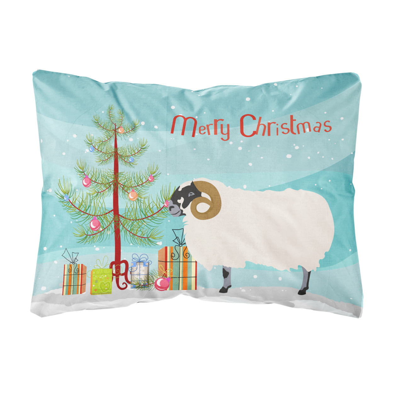 Scottish Blackface Sheep Christmas Canvas Fabric Decorative Pillow