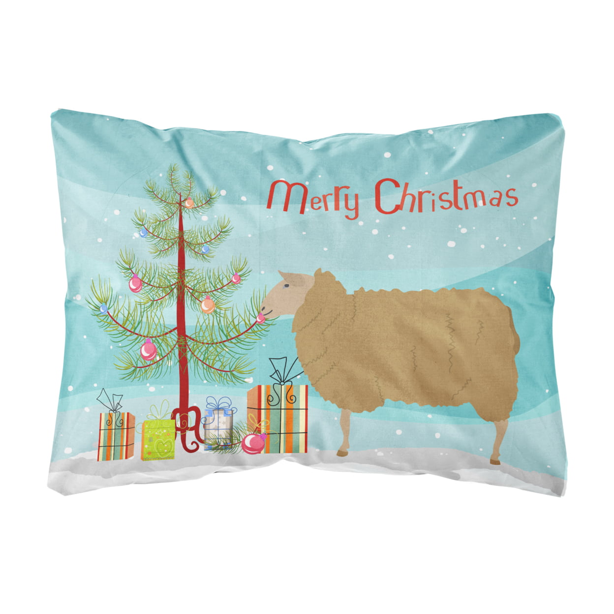 East Friesian Sheep Christmas Canvas Fabric Decorative Pillow