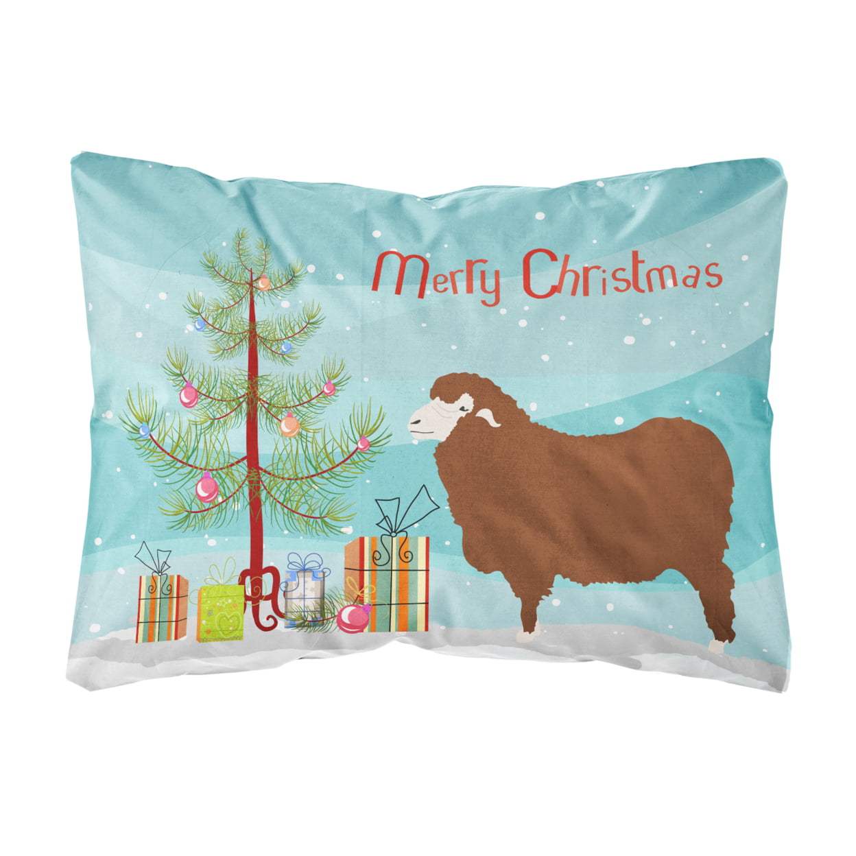Merino Sheep Christmas Canvas Fabric Decorative Pillow