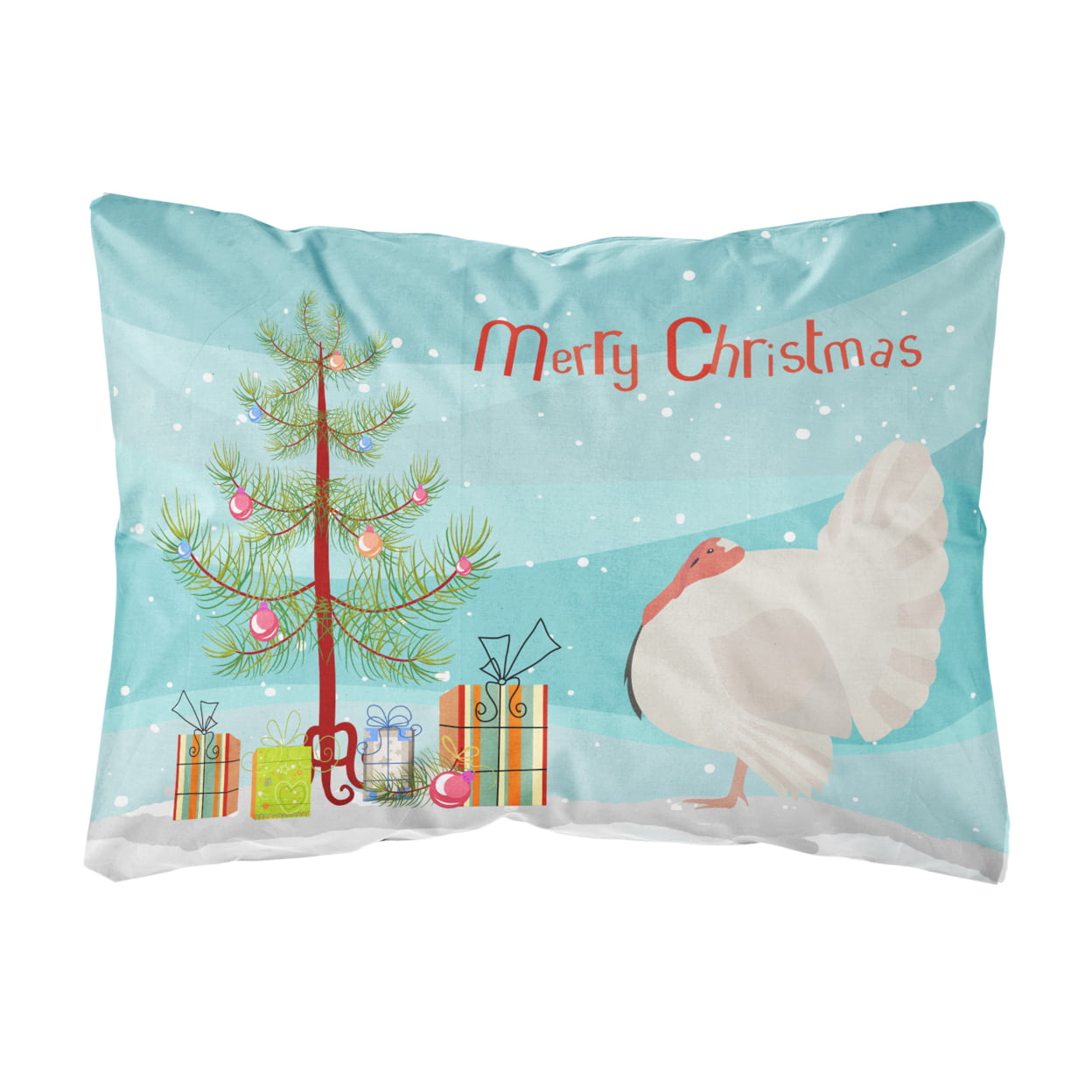 White Holland Turkey Christmas Canvas Fabric Decorative Pillow