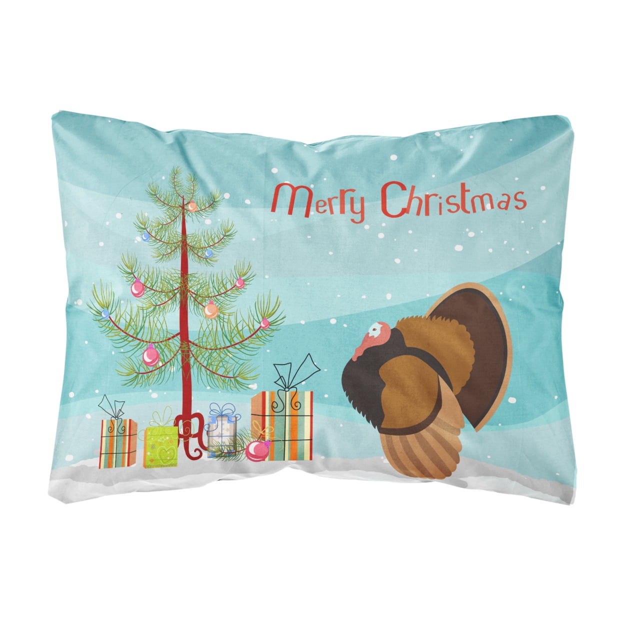 Picture of Carolines Treasures BB9353PW1216 Bronze Turkey Christmas Canvas Fabric Decorative Pillow