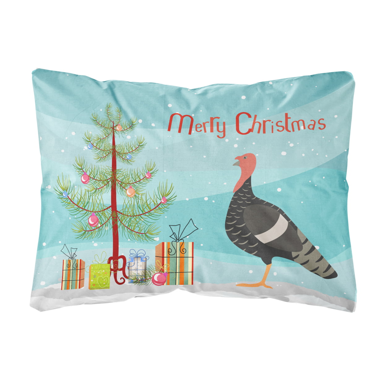 Marragansett Turkey Christmas Canvas Fabric Decorative Pillow