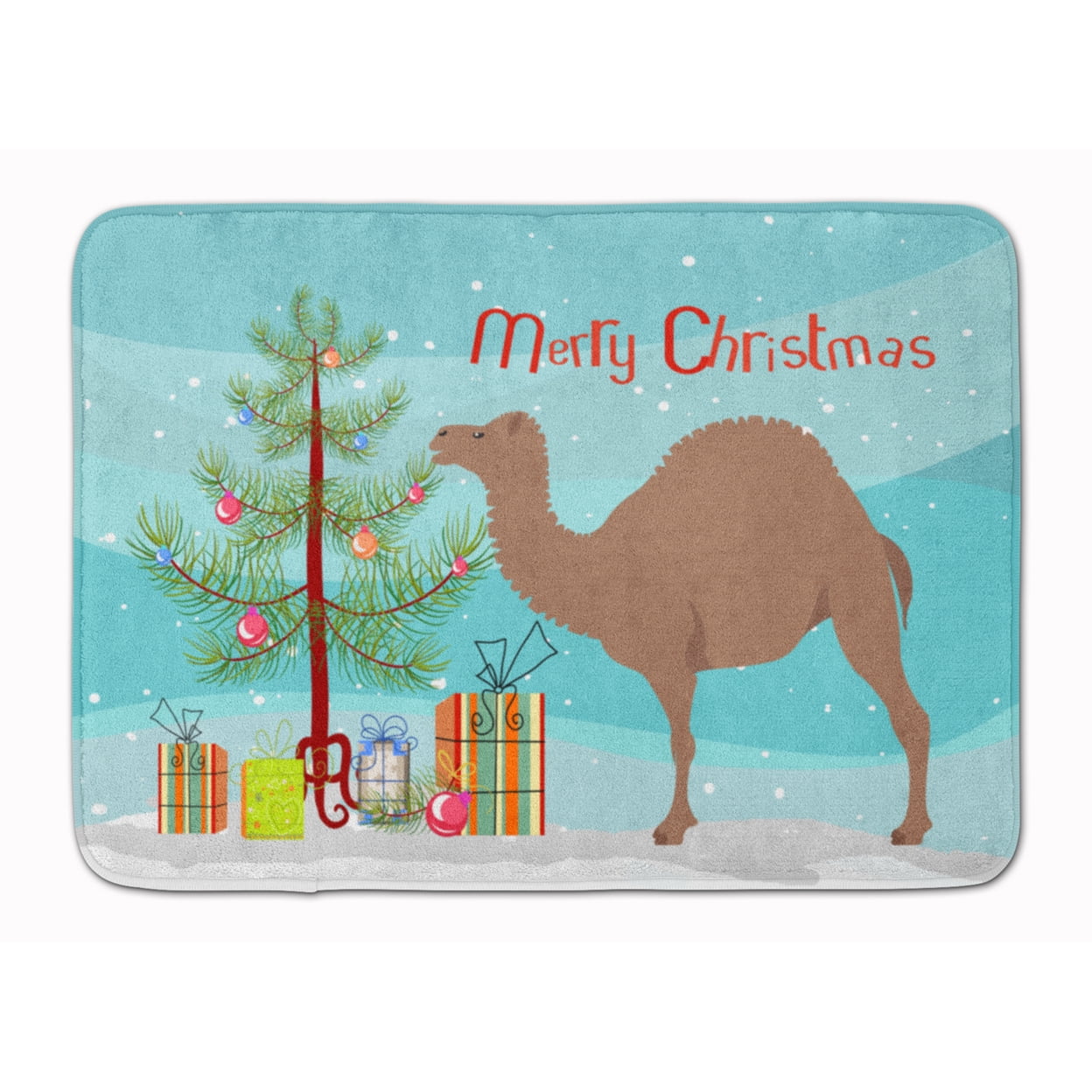 F1 Hybrid Camel Christmas Machine Washable Memory Foam Mat 19in. x 27in.