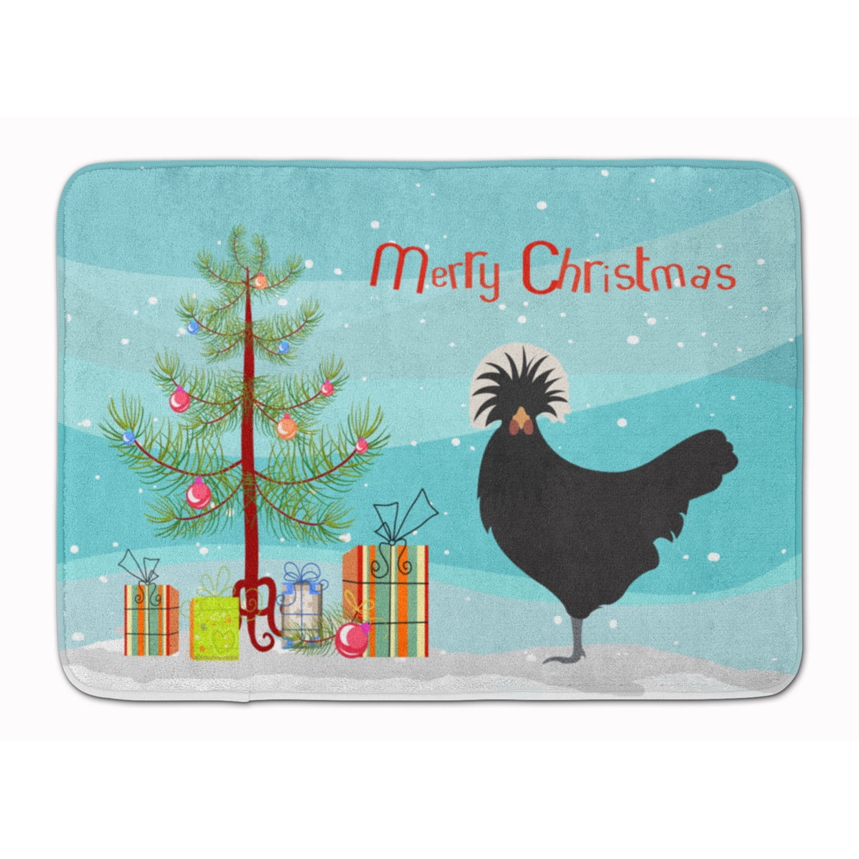Polish Poland Chicken Christmas Machine Washable Memory Foam Mat