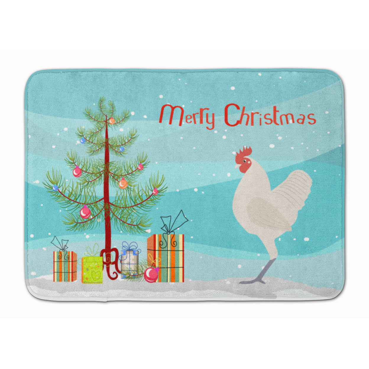 BB9204RUG German Langshan Chicken Christmas Machine Washable Memory Foam Mat