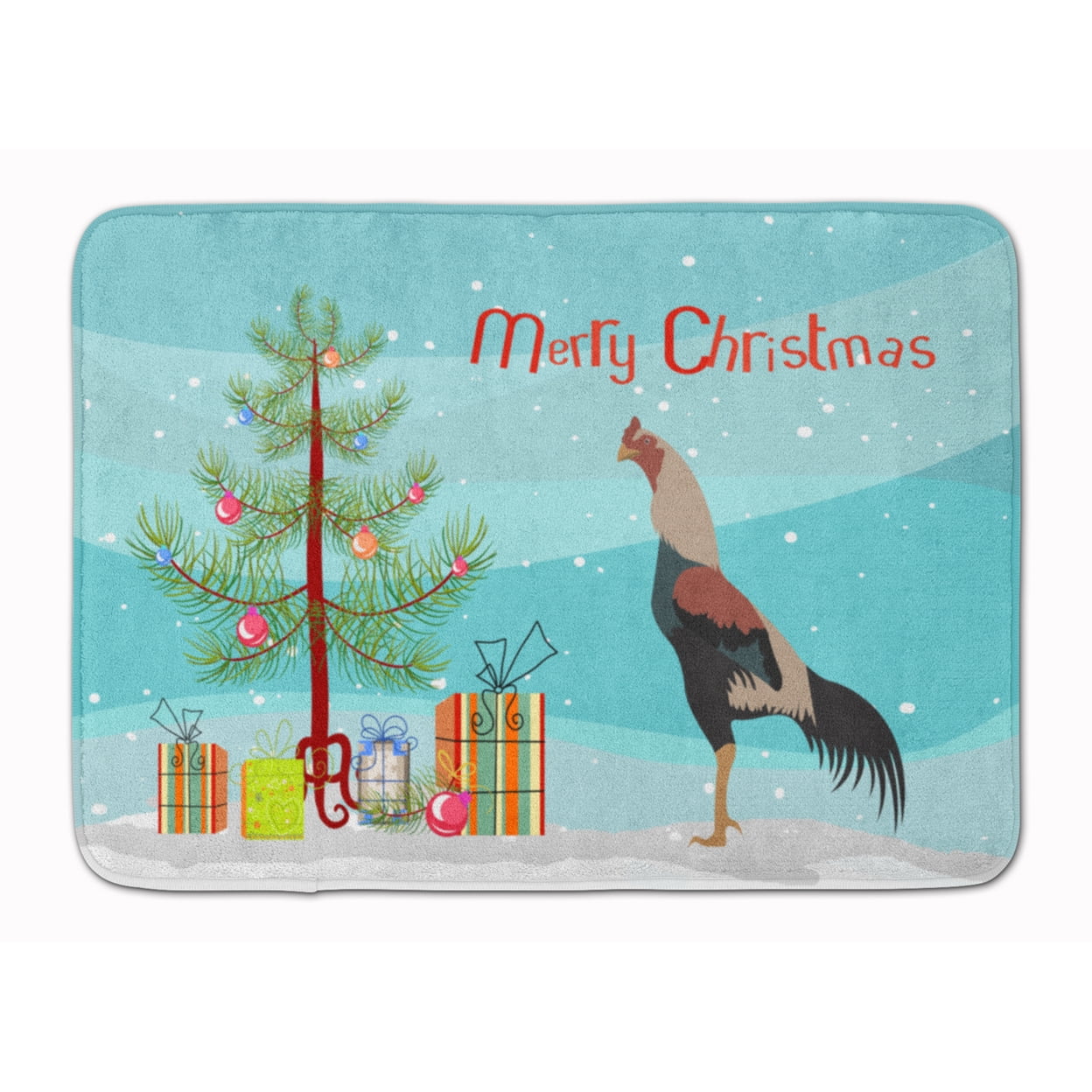 Picture of Carolines Treasures BB9205RUG Kulang Chicken Christmas Machine Washable Memory Foam Mat