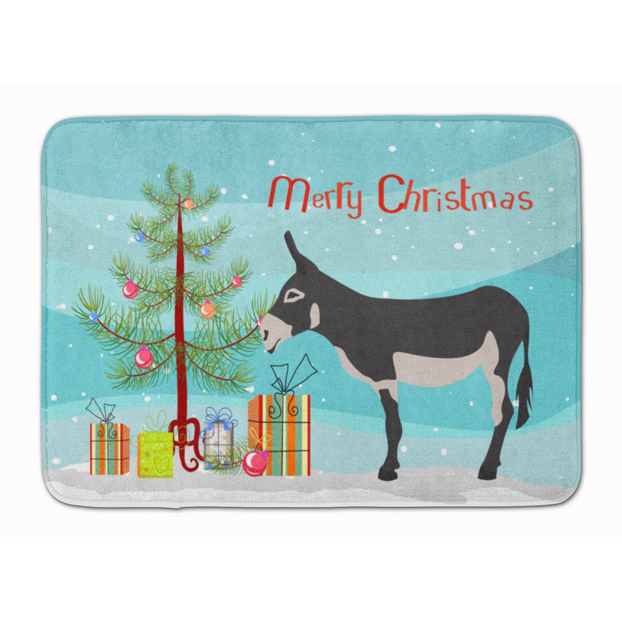 BB9211RUG American Mammoth Jack Donkey Christmas Machine Washable Memory Foam Mat