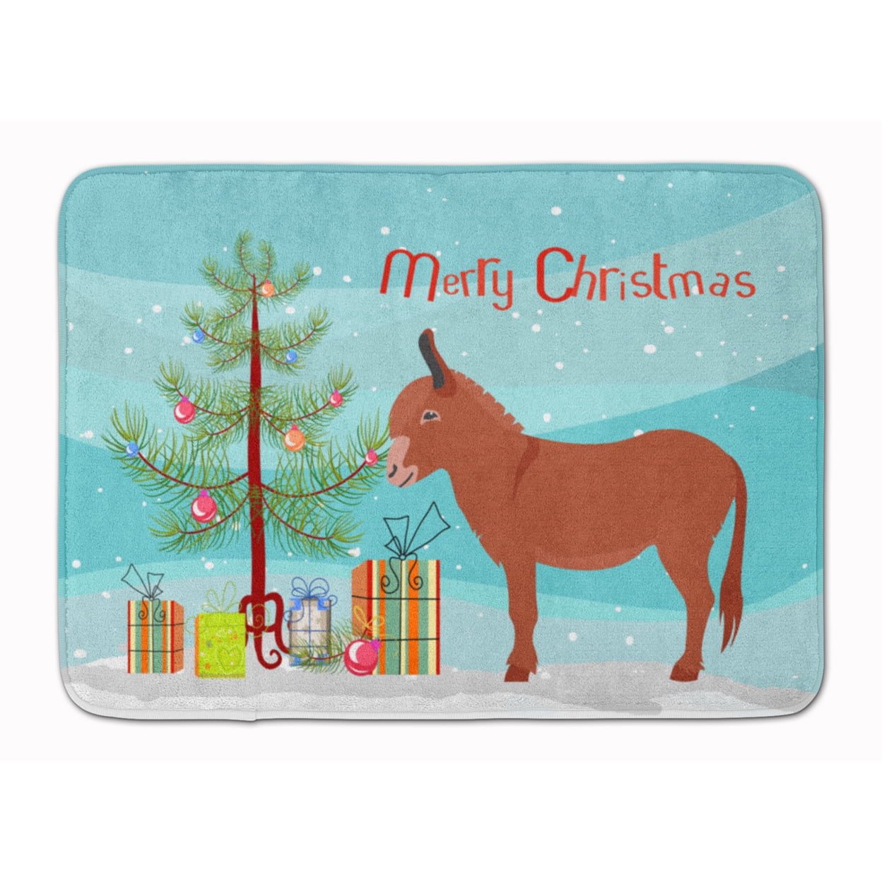 BB9215RUG Irish Donkey Christmas Machine Washable Memory Foam Mat
