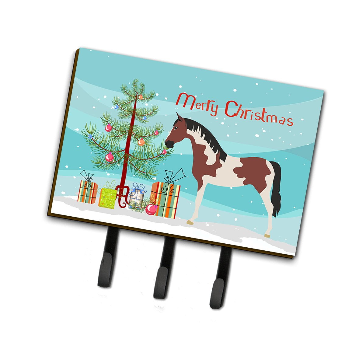 Pinto Horse Christmas Leash or Key Holder
