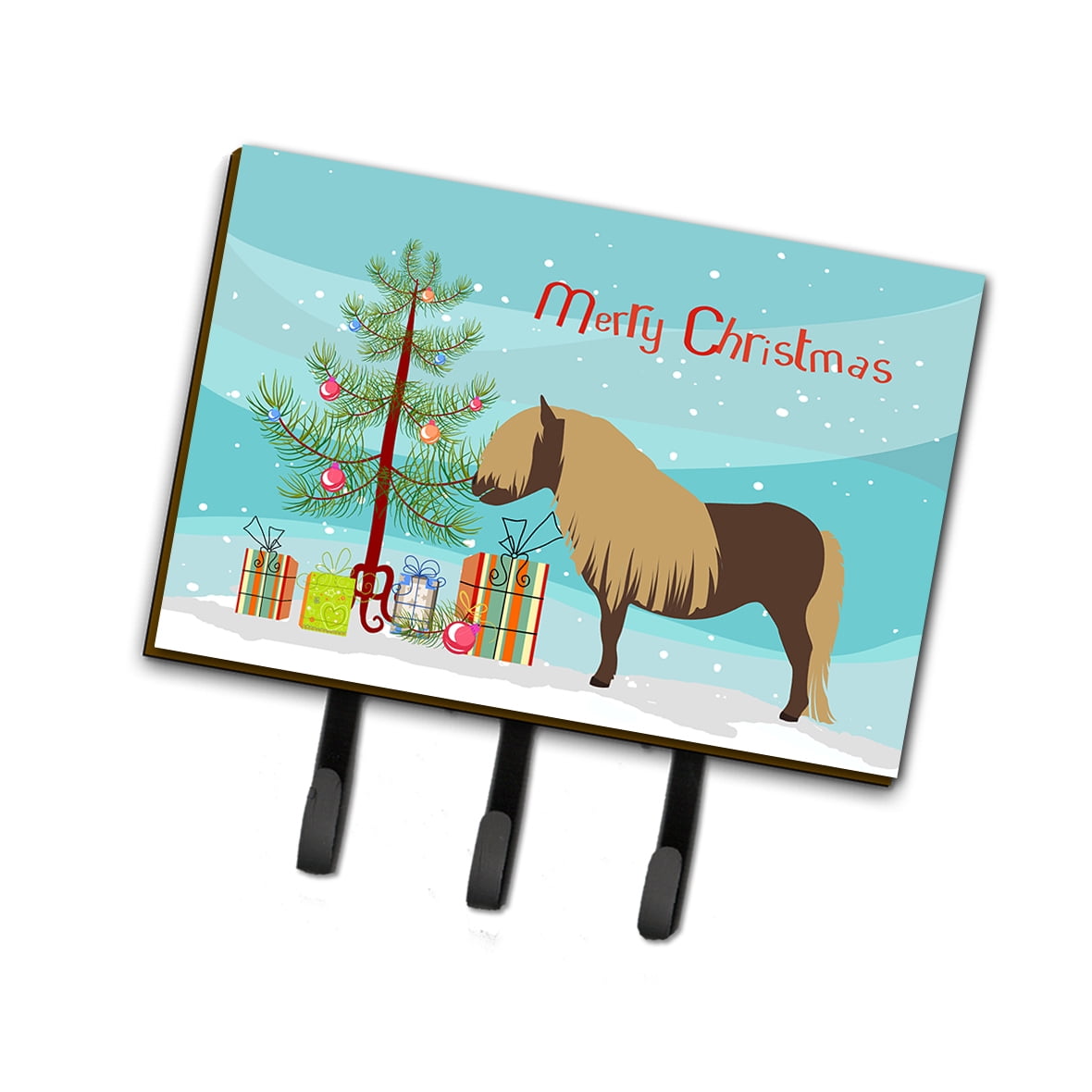 BB9281TH68 Shetland Pony Horse Christmas Leash or Key Holder