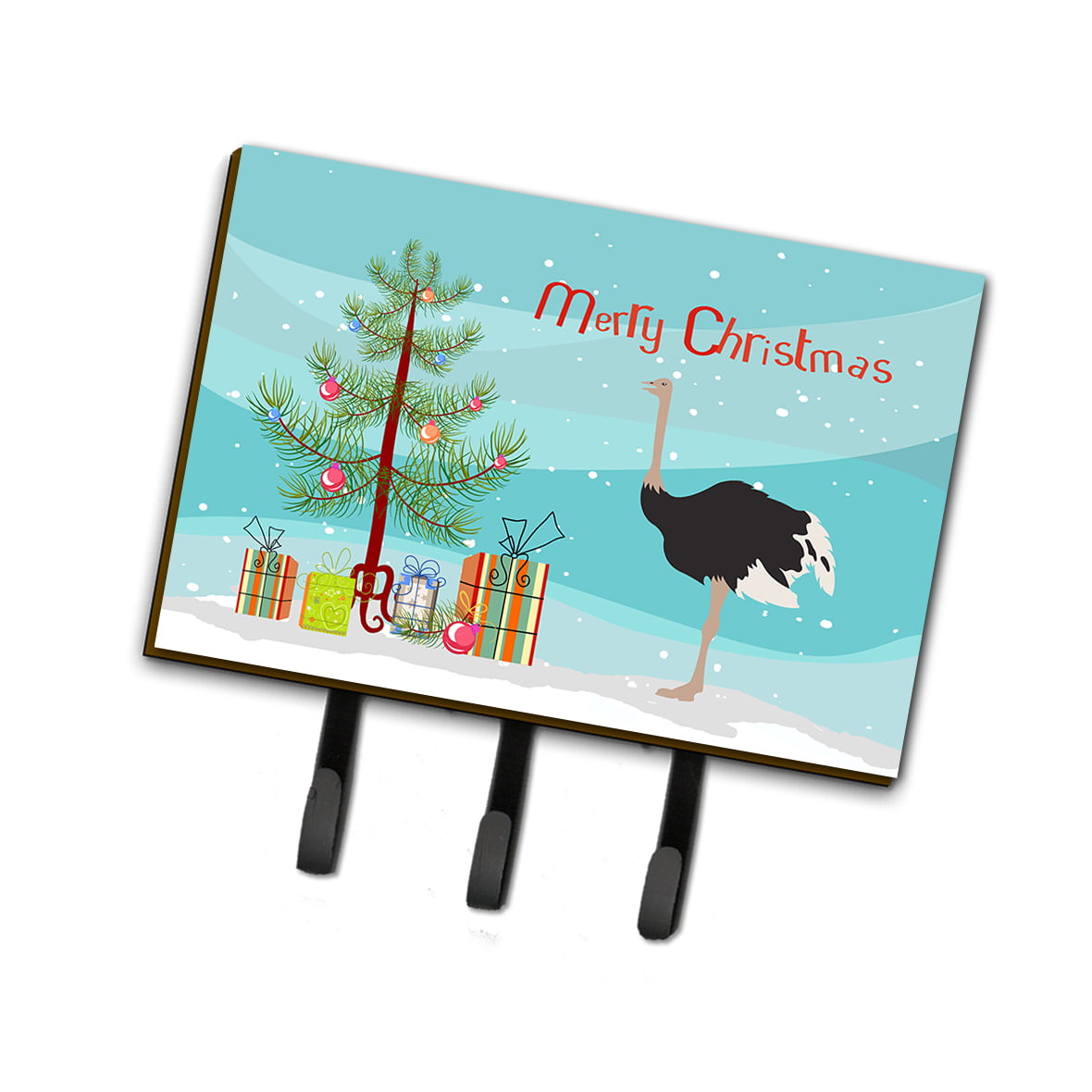 BB9291TH68 Common Ostrich Christmas Leash or Key Holder