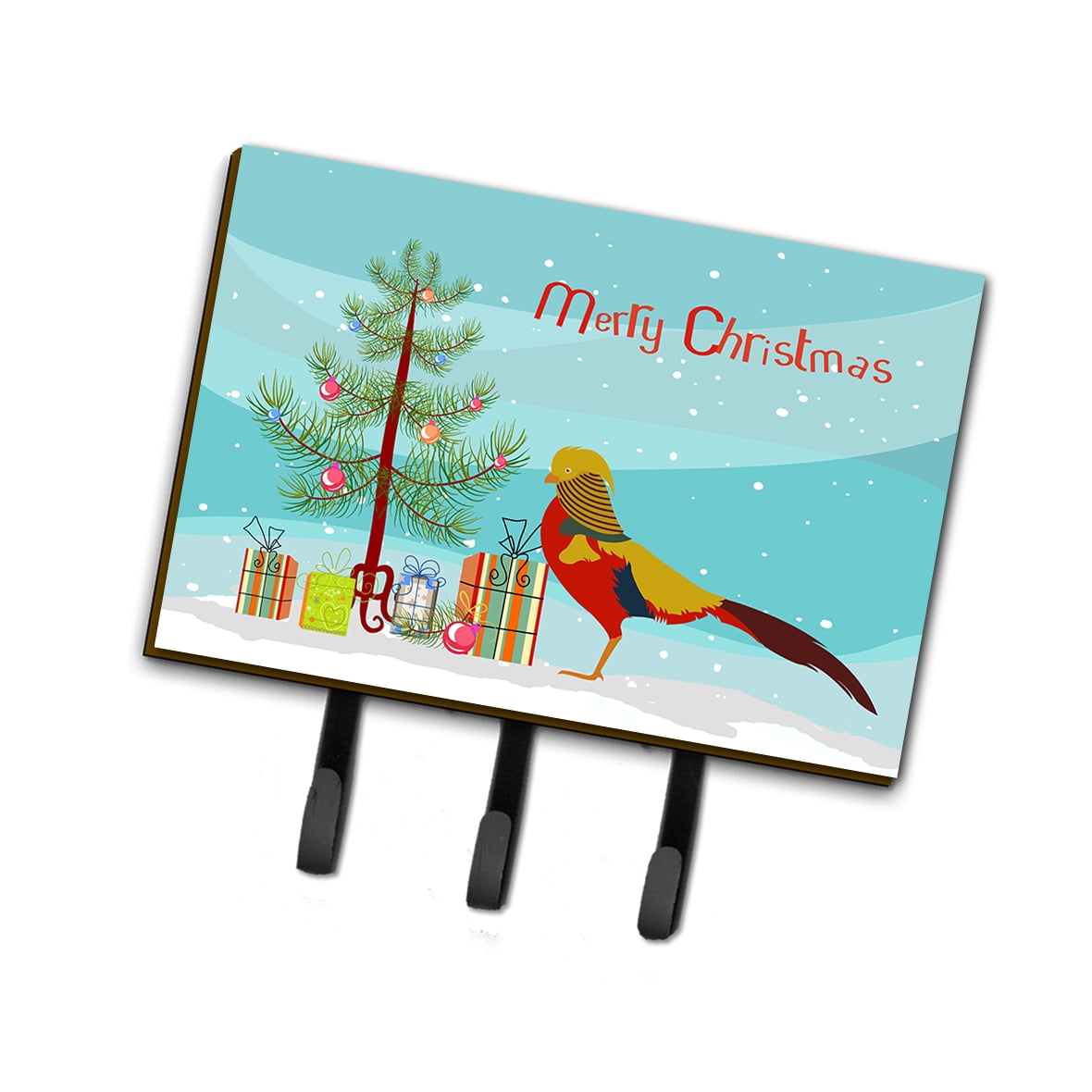 Golden or Chinese Pheasant Christmas Leash or Key Holder