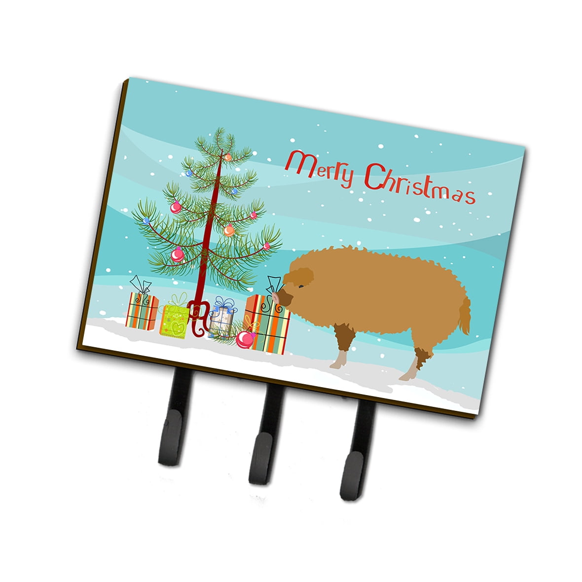 Hungarian Mangalica Pig Christmas Leash or Key Holder