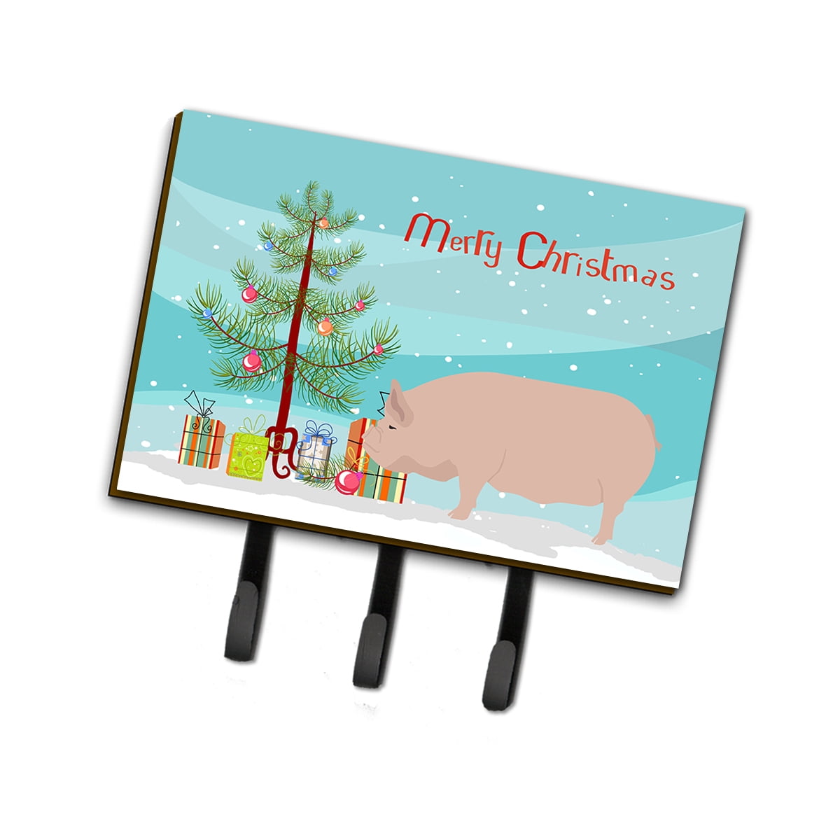 BB9304TH68 Welsh Pig Christmas Leash or Key Holder