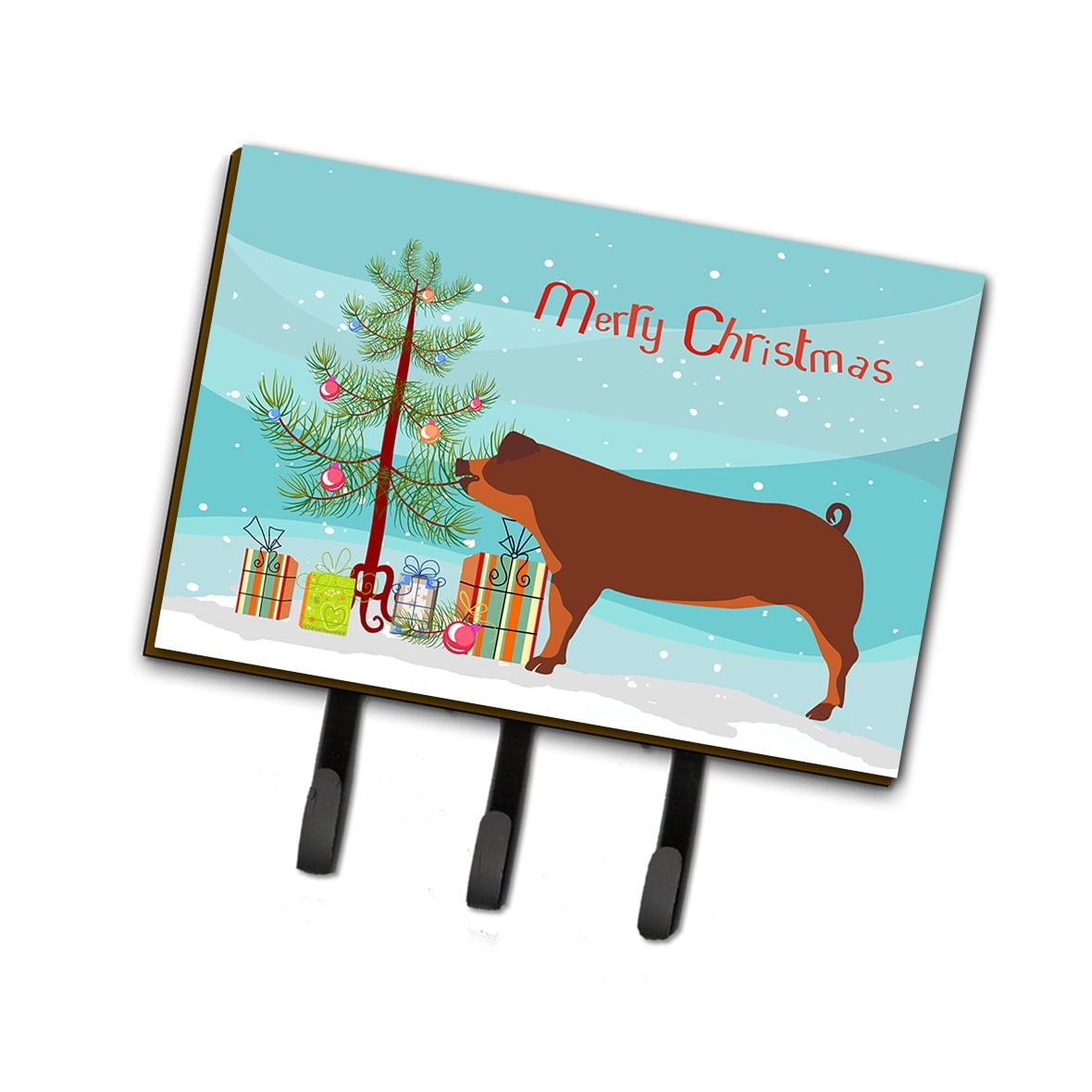 BB9309TH68 Duroc Pig Christmas Leash or Key Holder
