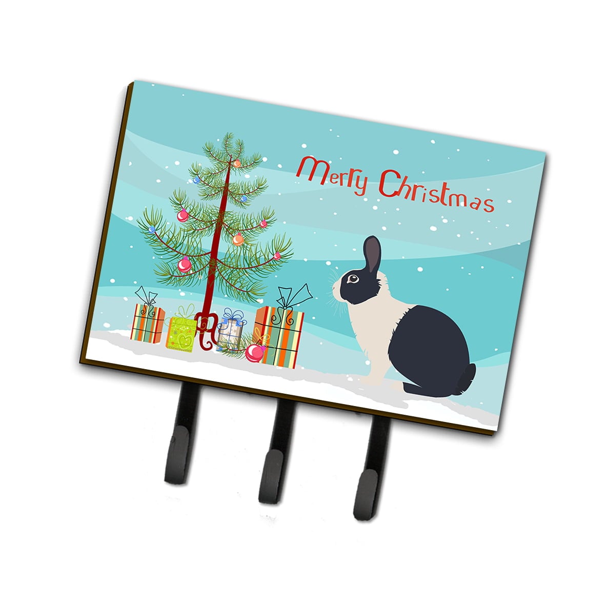 BB9325TH68 Dutch Rabbit Christmas Leash or Key Holder