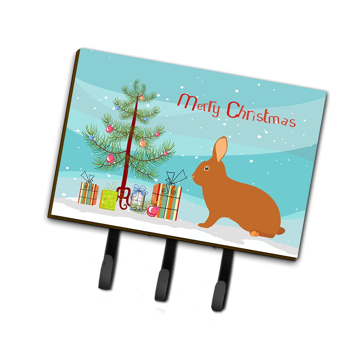 BB9336TH68 Rex Rabbit Christmas Leash or Key Holder