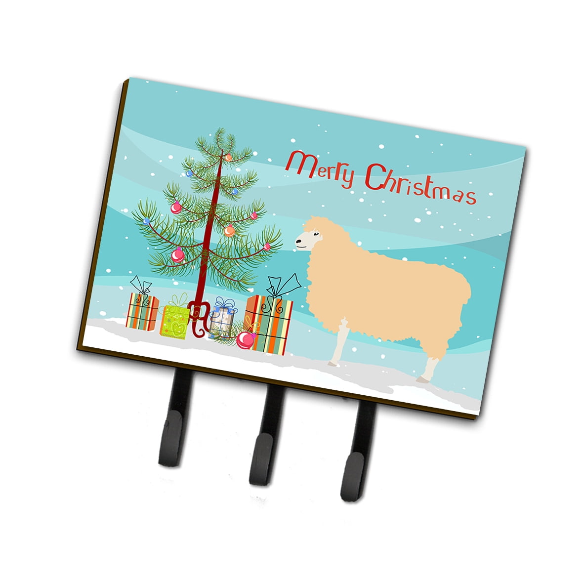 BB9341TH68 English Leicester Longwool Sheep Christmas Leash or Key Holder