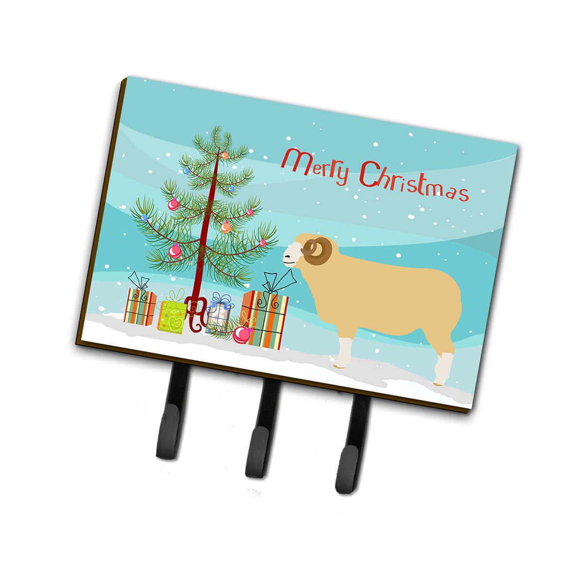 BB9347TH68 Horned Dorset Sheep Christmas Leash or Key Holder