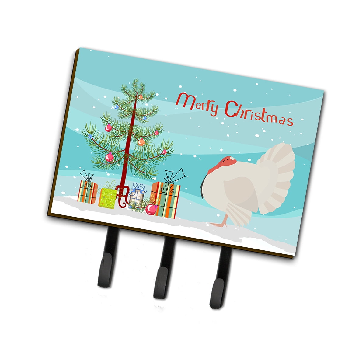 White Holland Turkey Christmas Leash or Key Holder