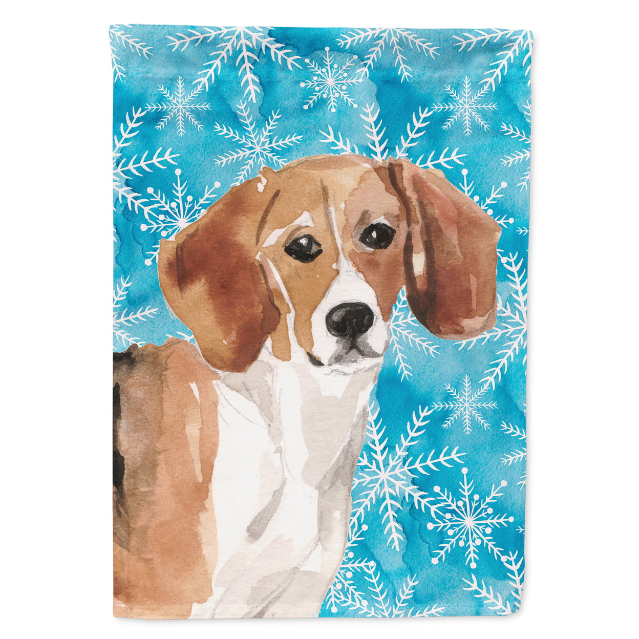 BB9439GF Beagle Winter Flag Garden Size