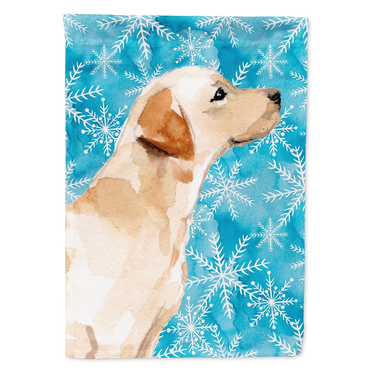 Yellow Labrador No.2 Winter Flag Garden Size