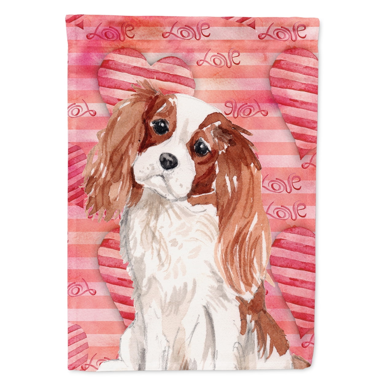 Blenheim Cavalier Spaniel Love Flag Garden Size