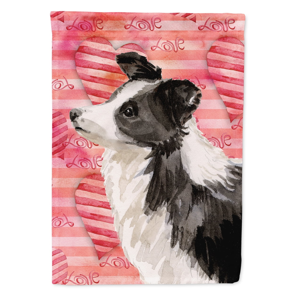 Border Collie Love Flag Garden Size