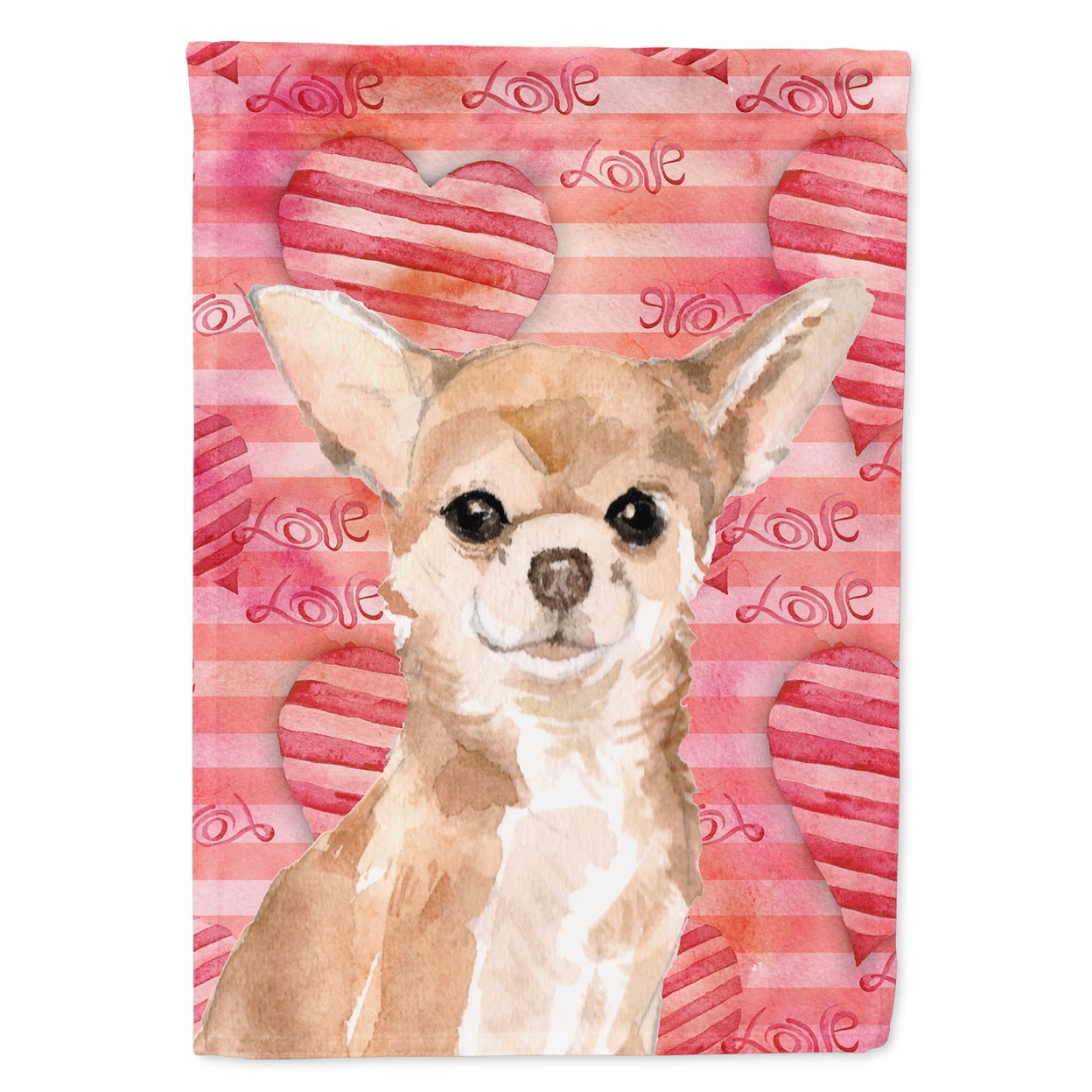 Chihuahua Love Flag Garden Size
